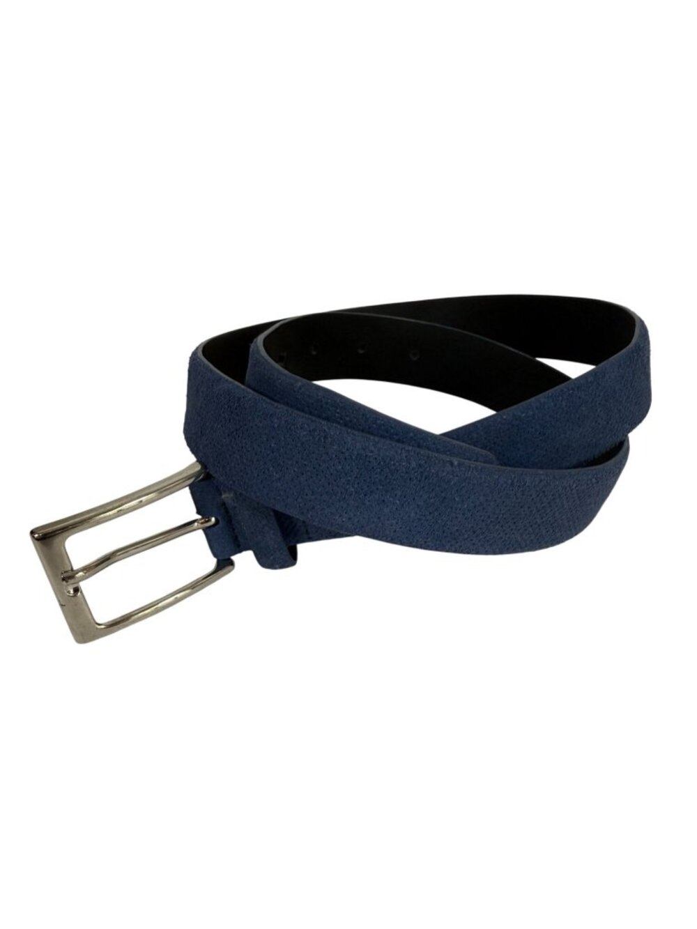 Brooks Brothers 346 Mens Blue Suede Leather Belt 32/80 Made In Italy Classic